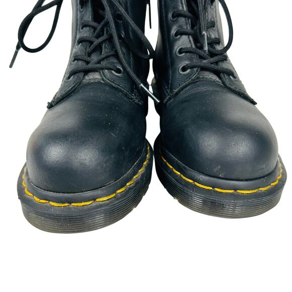 Dr Martens Steel Toe Safety Shoe Slip Resistant Black Leather Boots Women's 6 - Picture 5 of 12